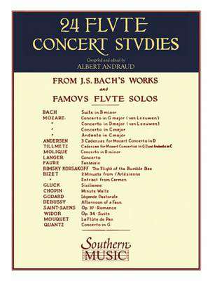 24 Flute Concert Studies de Johann Sebastian Bach