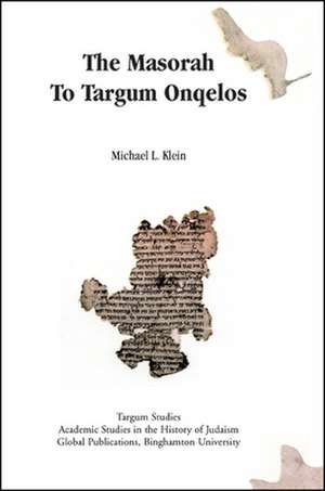 The Masorah to Targum Onqelos