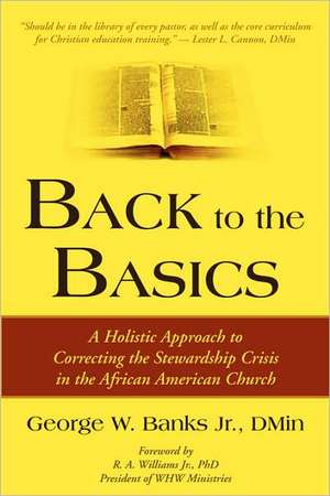 Back to the Basics: A Holistic Approach to Correcting the Stewardship Crisis in the African American Church de Jr. Banks, George W.