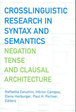 Crosslinguistic Research in Syntax and Semantics