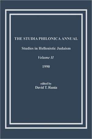 The Studia Philonica Annual, II, 1990 de David T. Runia