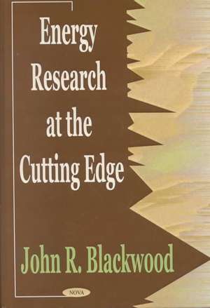 Energy Research At the Cutting Edge de John R Blackwood