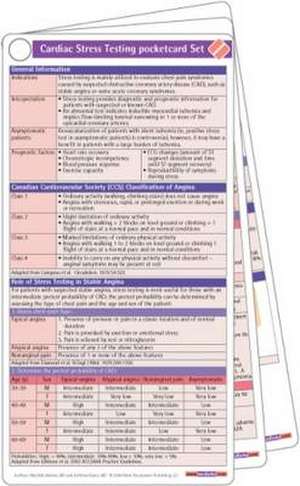 Ahmed, M: Cardiac Stress Pocketcard Set de Anthony Bavry