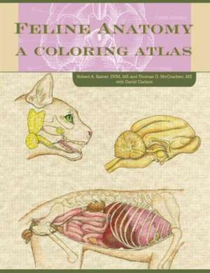 Feline Anatomy: A Coloring Atlas de Thomas O. McCraken