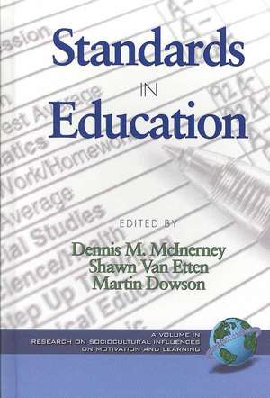 Standards in Education (Hc) de Martin Dowson