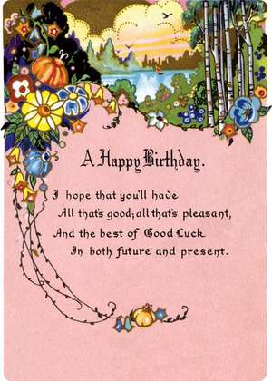 Floral Landscape Birthday Card [With Envelope] de Laughing Elephant