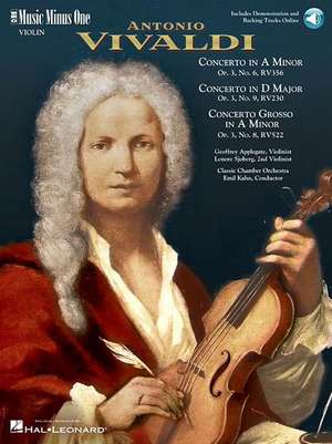 Vivaldi - Concerto in a Minor; Concerto in D Major; Concerto Grosso in a Minor: Music Minus One (Book/Online Audio) de Antonio Vivaldi