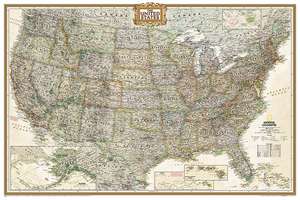 United States Executive, poster size, tubed: Wall Maps U.S. de National Geographic Maps