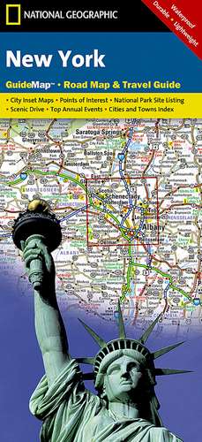 New York: State Guide Maps de National Geographic Maps