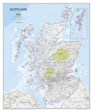 Scotland Classic, tubed: Wall Maps Countries & Regions de National Geographic Maps