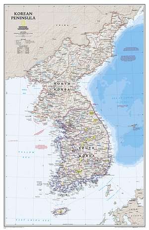 Korean Peninsula, tubed: Wall Maps Countries & Regions de National Geographic Maps