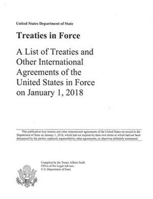 Treaties in Force 2018 de Us State Department