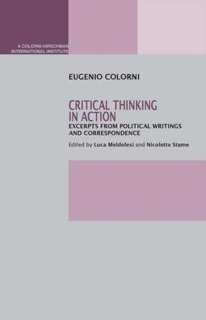 Critical Thinking in Action de Luca Meldolesi