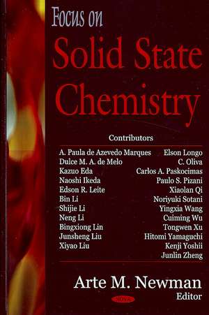 Focus on Solid State Chemistry de Arte M. Newman