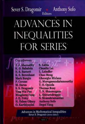 Advances in Inequalities for Series de Sever S. Dragomir