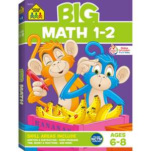 School Zone Big Math 1-2 Workbook de School Zone