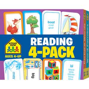 School Zone Reading 4-Pack Flash Cards de School Zone