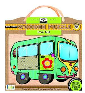 Green Start Love Bus Wooden Puzzle de Ikids