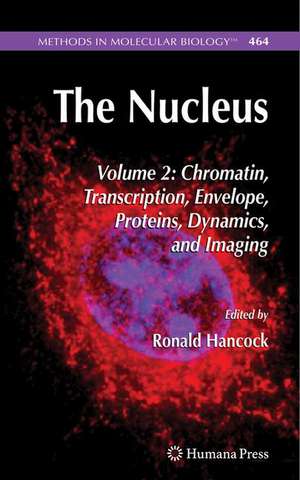 The Nucleus: Volume 2: Chromatin, Transcription, Envelope, Proteins, Dynamics, and Imaging de Ronald Hancock