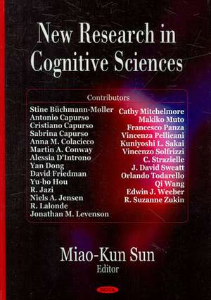 New Research in Cognitive Sciences de Miao-Kun Sun