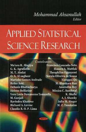 Applied Statistical Science Research de Mohammad Ahsanullah