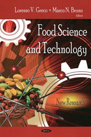Food Science & Technology: New Research de Lorenzo V Greco