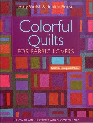 Colorful Quilts for Fabric Lovers-Print-on-Demand-Edition: 10 Easy-To-Make Projects with a Modern Edge from Blue Underground Studios de Amy Walsh