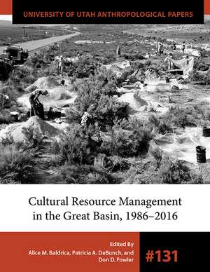 Cultural Resource Management in the Great Basin 1986–2016 de Alice M. Baldrica