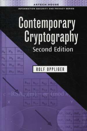 Contemporary Cryptography de Rolf Oppliger