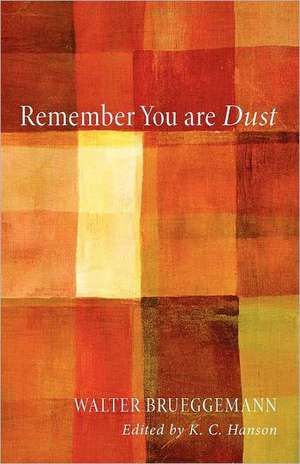 Remember You Are Dust de Walter Brueggemann