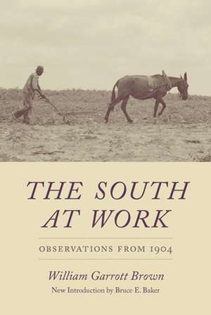 The South at Work: Observations from 1904 de William Garrott Brown