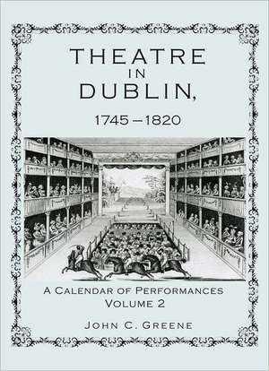 Theatre in Dublin, 1745-1820 Volume 2 de John C. Greene