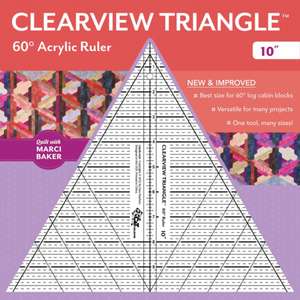 Clearview Triangle 60 Acrylic Ruler - 10" de Sara Nephew