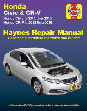 Honda Civic (12–15) & CR–V (12–16) Haynes Manual – 2012–16 de Haynes