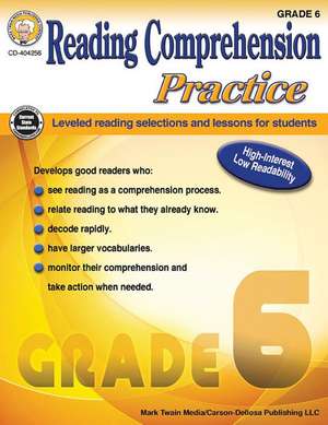 Reading Comprehension Practice, Grade 6 de Janet P. Sitter