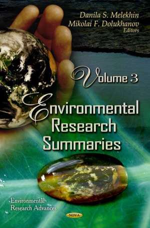 Environmental Research Summaries de Danila S. Melekhin