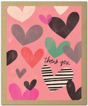 Hearts Aflutter Greenthanks: Thank You Boxed Notecards