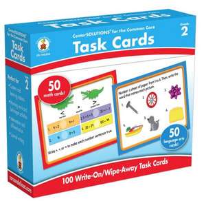 Task Cards Learning Cards, Grade 2 de Carson-Dellosa Publishing