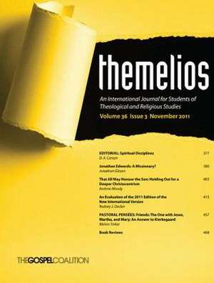 Themelios, Volume 36, Issue 3 de D.A. Carson