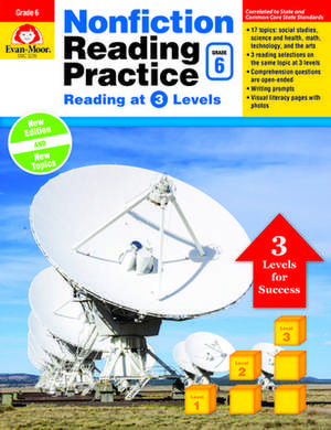 Nonfiction Reading Practice, Grade 6 de Evan-Moor Educational Publishers