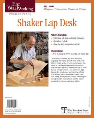 Fine Woodworking's Shaker Lap Desk Plan de Christian Becksvoort