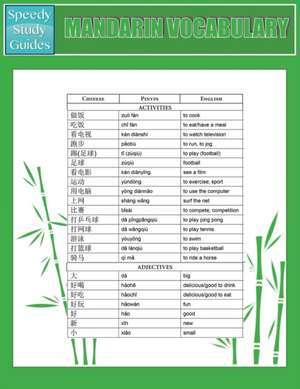 Mandarin Vocabulary (Speedy Study Guides de Speedy Publishing LLC