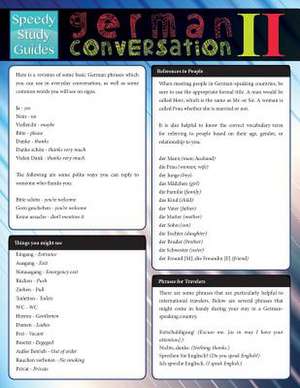 German Conversation II (Speedy Study Guide) de Speedy Publishing LLC