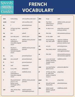 French Vocabulary de Speedy Publishing Llc