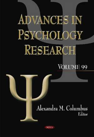 Advances in Psychology Research de M. Co Alexandra