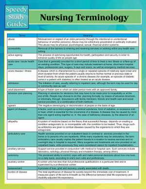 Nursing Terminology (Speedy Study Guides) de Speedy Publishing LLC