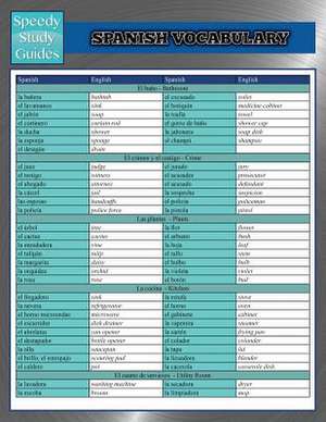 Spanish Vocabulary (Speedy Study Guides) de Speedy Publishing Llc