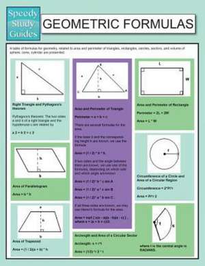 Geometric Formulas (Speedy Study Guide) de Speedy Publishing LLC