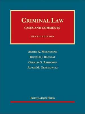 Criminal Law de Andre A. Moenssens