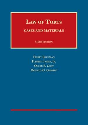 Cases and Materials on the Law of Torts - Casebook Plus de Harry Shulman